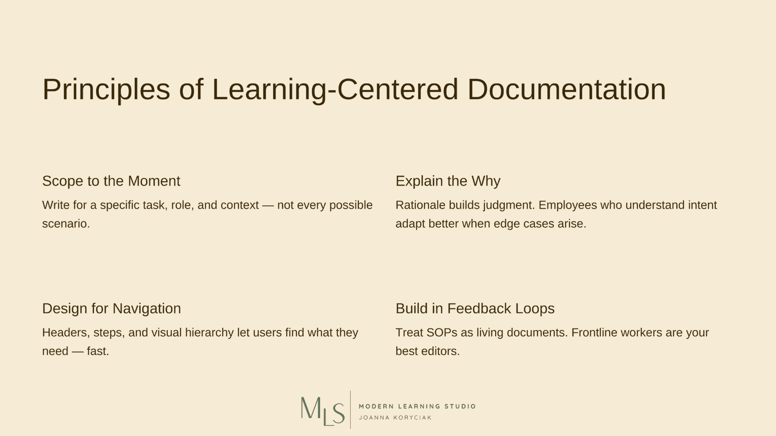 Most SOPs Are Written for Compliance, Not Learning 7