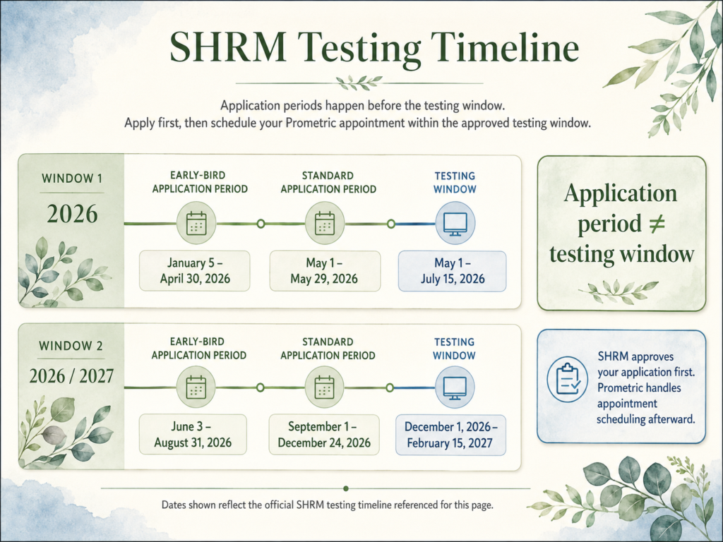 shrm testing timeline infographic chatgpt image aug 25, 2026, 06 37 46 pm